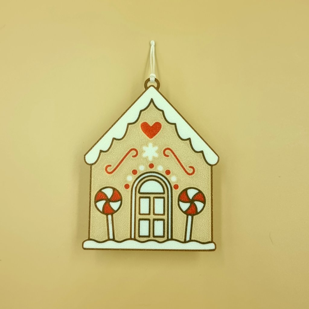 Geldgeschenk-Anhänger Lebkuchenhaus – Weihnachtsbaumschmuck mit Geldfach