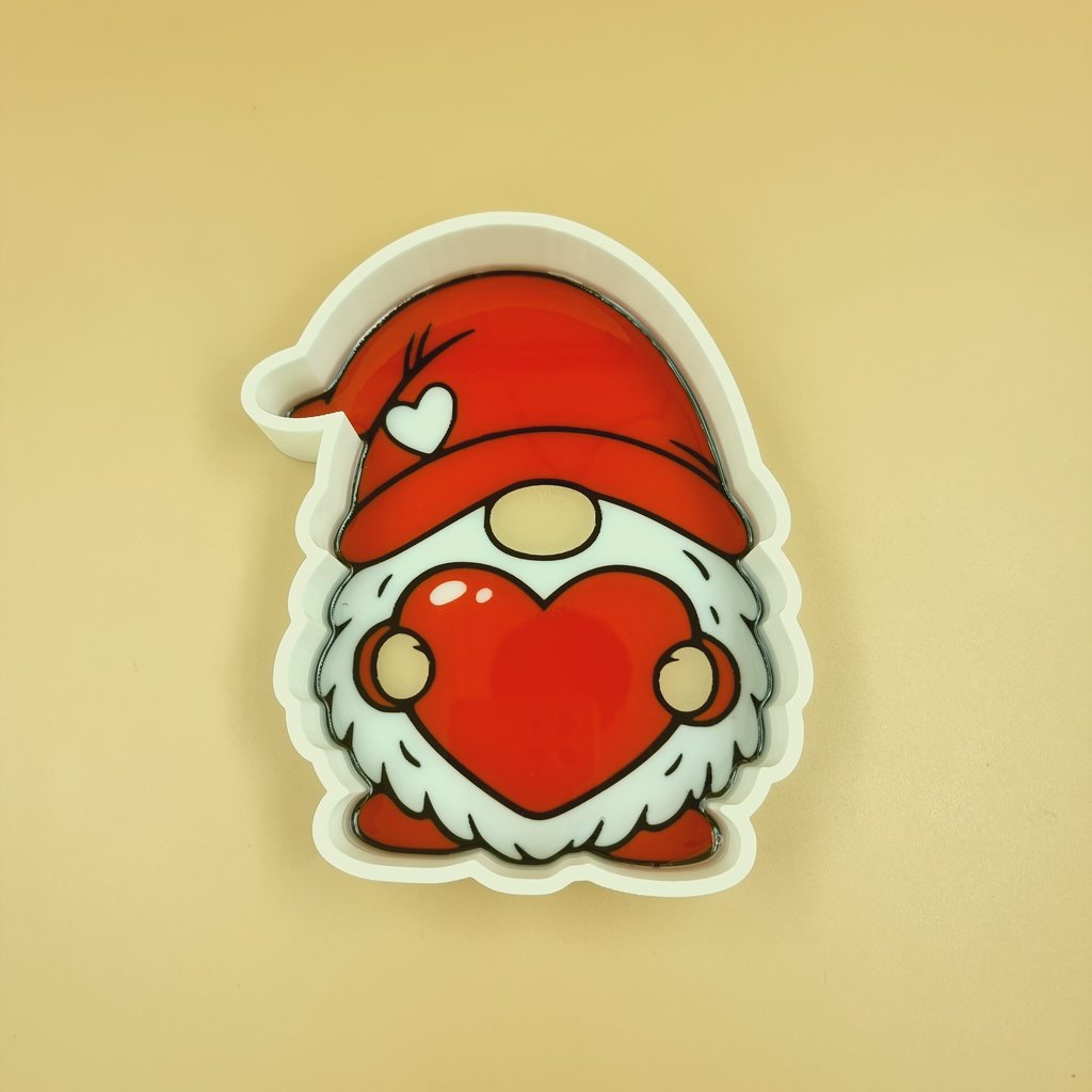 Bandeja joyero Gnomo navideño con corazón – Vaciabolsillos decorativo de Navidad